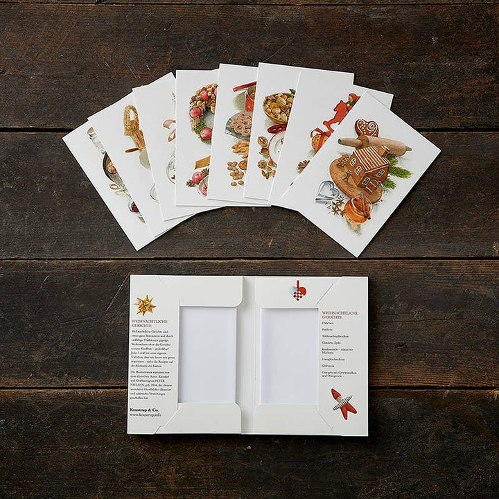 Koustrupco - Set da 8 Biglietti di Auguri "Il Sapore del Natale"