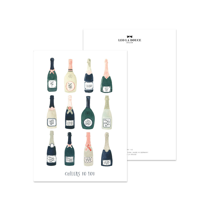 Leo La Douce - Cartolina "Cheers To You"