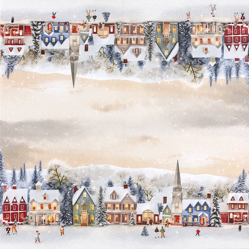 Home Fashion - Tovaglioli Natalizi in Carta "Paesaggi di Natale"