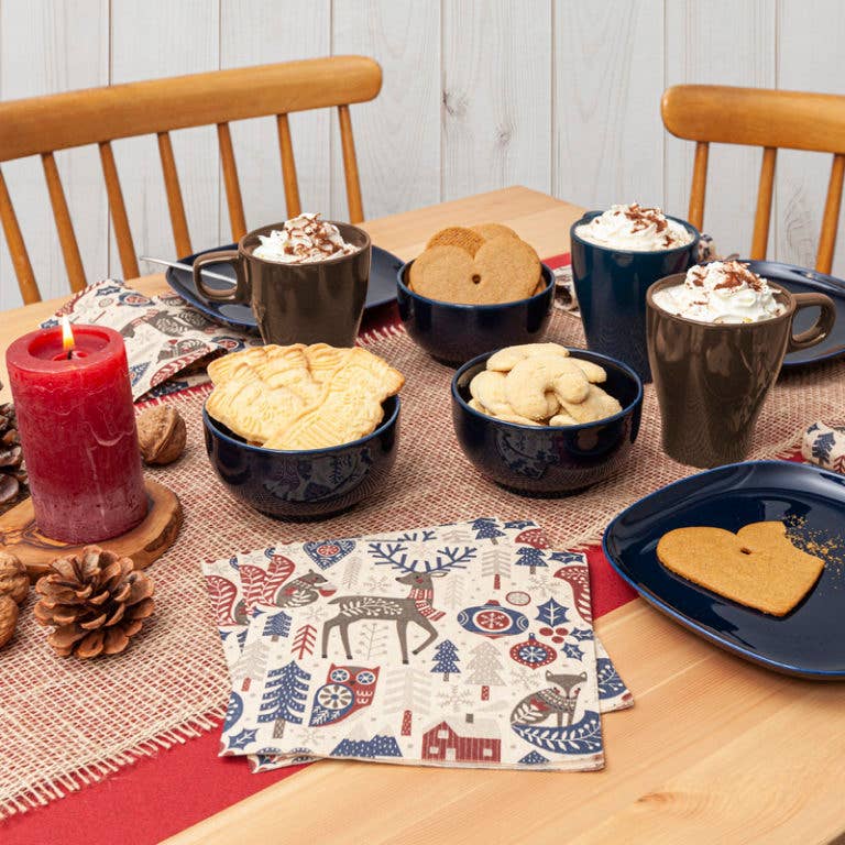 Home Fashion - Tovaglioli Natalizi in Carta "Natale Scandinavo"