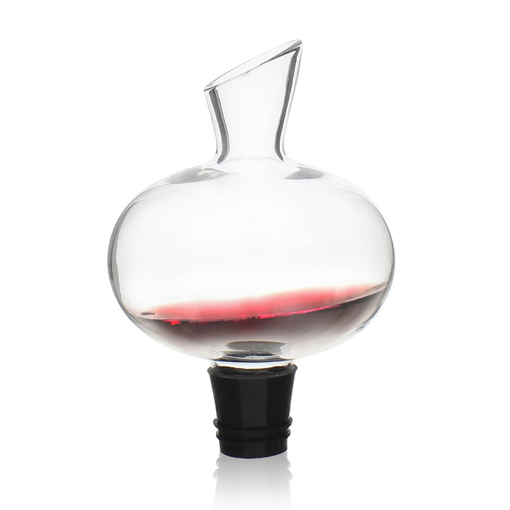 Ogo living - Aeratore per vino con versatore in vetro e silicone Deluxe