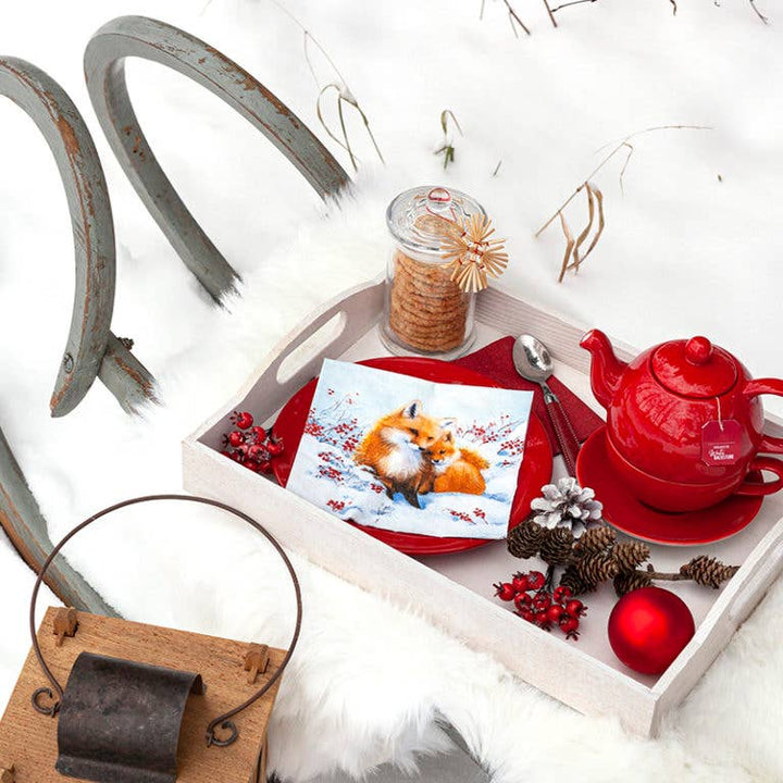 Home Fashion - Tovaglioli Natalizi in Carta "Volpi"