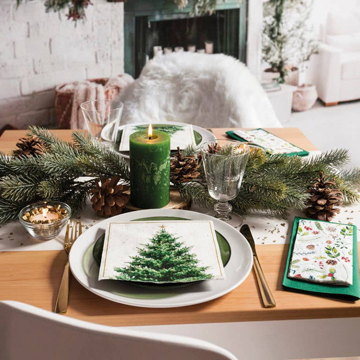 Home Fashion - Tovaglioli Natalizi in Carta "Abete di Natale"