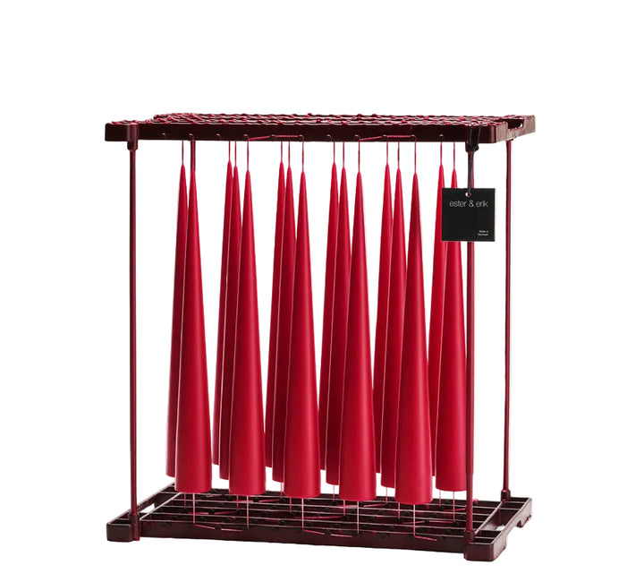 Ester &amp; Erik - Candela Conica 37cm Winter Berry 1pz