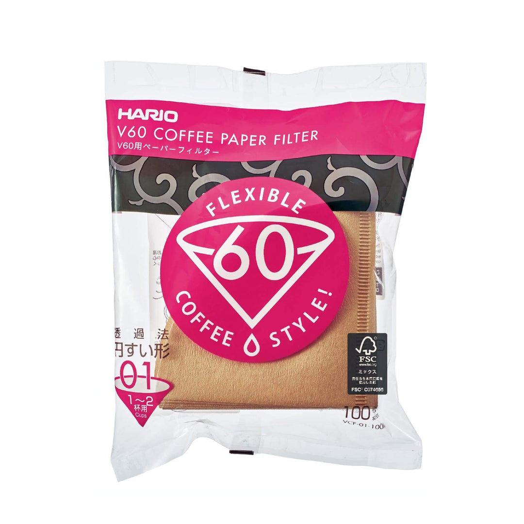 Hario - 100 Filtri V60 Marroni V1