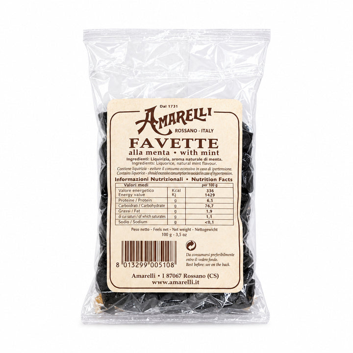 Amarelli - Favette di Liquirizia alla Menta in sacchetto 100g