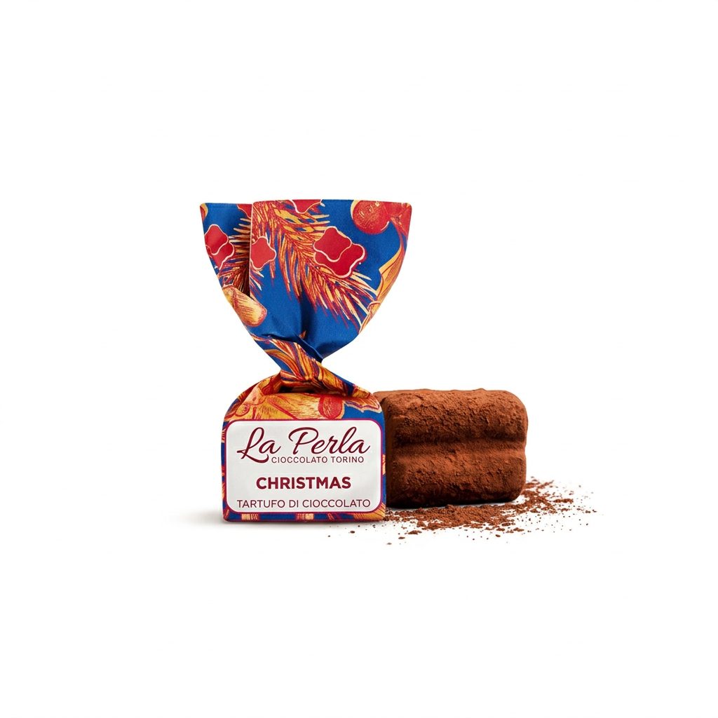 La Perla Cioccolato Torino - Tartufo di Cioccolato Christmas Formato Sfuso 100g