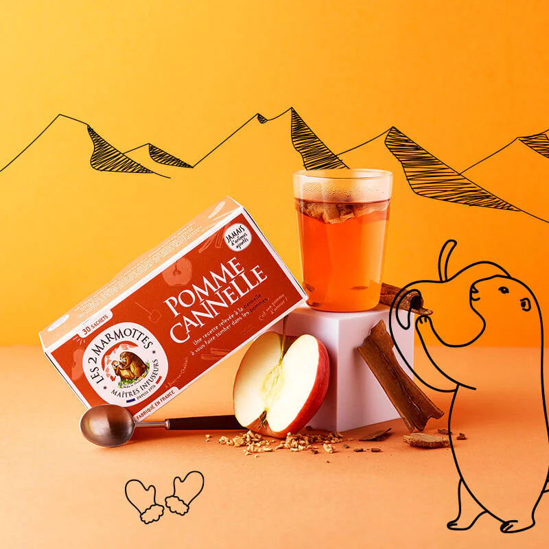 Les 2 Marmottes - Tisana Mele e Cannella in filtri 45g