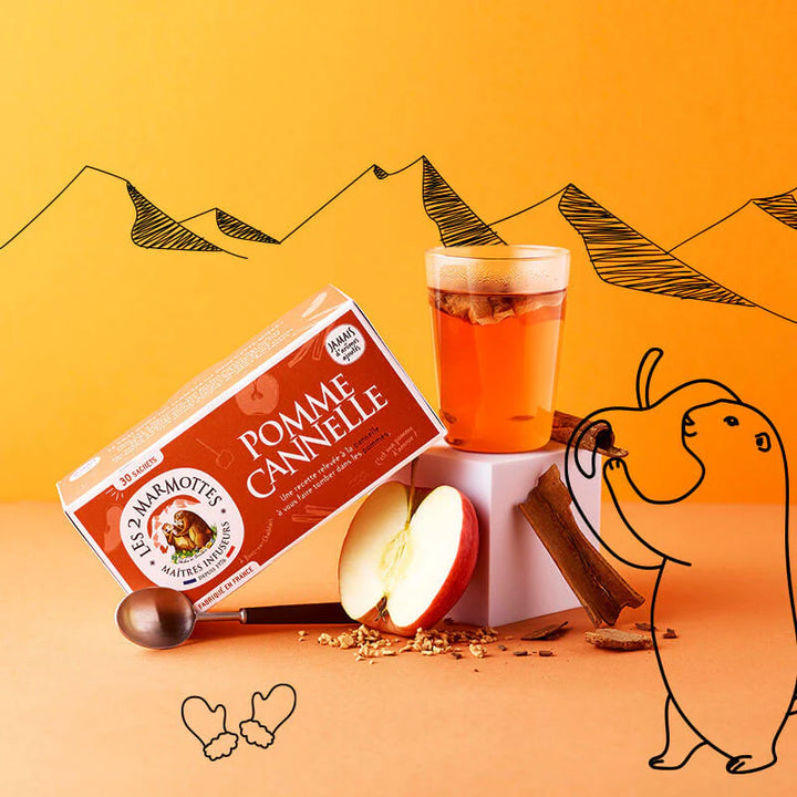 Les 2 Marmottes - Tisana Mele e Cannella in filtri 45g